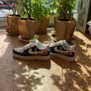 Custom NYC Times Square Night Scene Nike Air Force 1 - Hand-Painted City Lights Sneakers