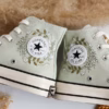 Embroidered high top shoes, canvas shoes embroidered handmade customization