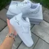 Custom Pearl & Rhinestone Nike Air Force 1 Wedding Sneakers - Personalized Bridal Shoes with Name & Date