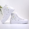 White bridal sneakers personalized wedding bridal shoes