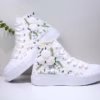 White bridal sneakers personalized wedding bridal shoes