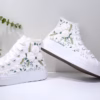 White bridal sneakers personalized wedding bridal shoes