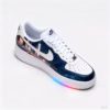 Custom NYC Times Square Night Scene Nike Air Force 1 - Hand-Painted City Lights Sneakers