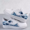 Custom The Great Wave Off Kanagawa Nike Air Force 1 - Hand-Painted Japanese Art Sneakers