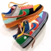 Custom Super Mario Bros Themed Nike Dunk Low - Hand-Painted Nintendo Characters Sneakers