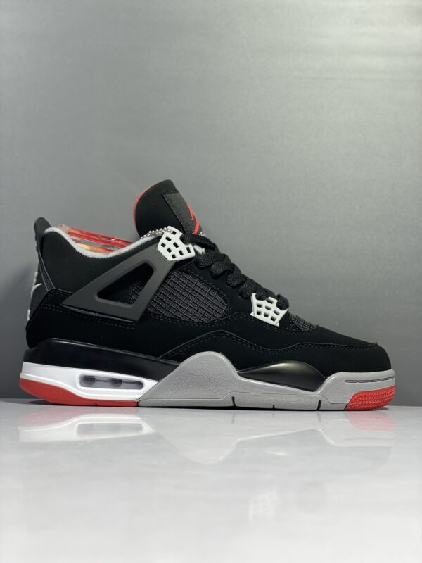 AJ4 Air Jordan 4 Retro “Bred” Black Red Cement Basketball Sneakers AJ4 men's shoes