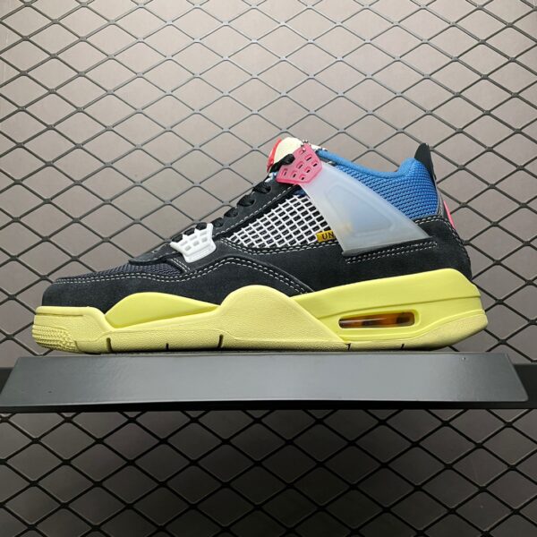 Union LA x Air Jordan 4 Retro “Off Noir” Black Multi-Color Collaboration Sneakers