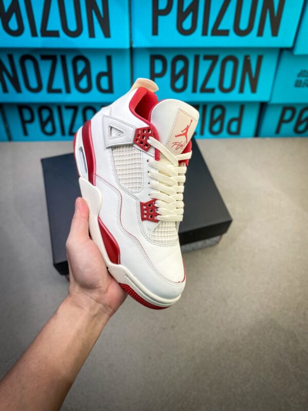 Air Jordan 4 Air Jordan 4 Retro “Red Oreo” White & Red Sneakers - Classic Basketball & Streetwear Shoes