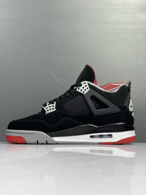 1 Air Jordan 4 Retro “Bred” Black Red Cement Basketball Sneakers AJ4 men's shoes