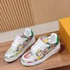 1 LV Trainer Multicolor Comic Print Low-Top Sneakers