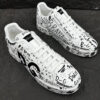 1 D&G Full Black Graffiti Logo Print White Leather Low Top Casual Sneakers