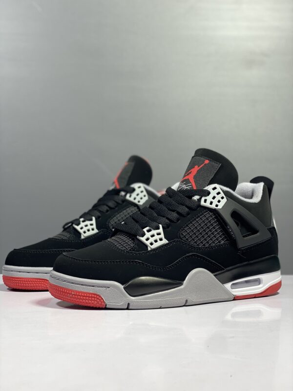 Air Jordan 4 Air Jordan 4 Retro “Bred” Black Red Cement Basketball Sneakers AJ4 men's shoes