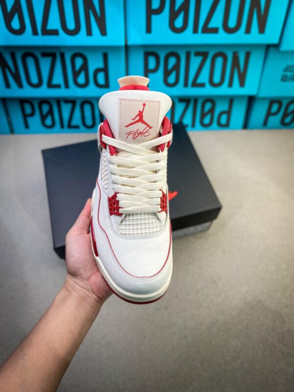 Retro “Red Oreo” Air Jordan 4 Retro “Red Oreo” White & Red Sneakers - Classic Basketball & Streetwear Shoes