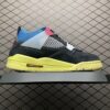 2 Union LA x Air Jordan 4 Retro “Off Noir” Black Multi-Color Collaboration Sneakers