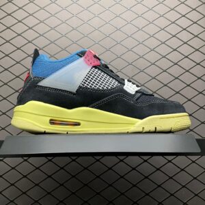 2 Union LA x Air Jordan 4 Retro “Off Noir” Black Multi-Color Collaboration Sneakers