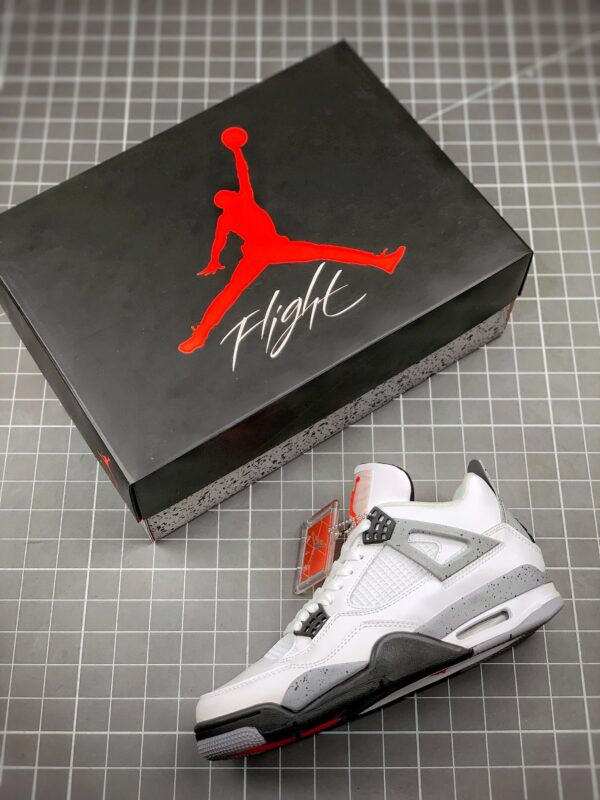 Air Jordan 4 Retro “White Cement” Air Jordan 4 Retro “White Cement” Black Grey Basketball & Streetwear Sneakers