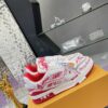 Custom Louis Vuitton LV Trainer White & Red Graffiti Low-Top Sneakers