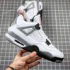 Air Jordan 4 Air Jordan 4 Retro “White Cement” Black Grey Basketball & Streetwear Sneakers