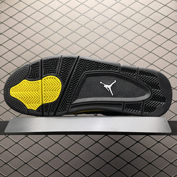 4 Air Jordan 4 Retro Thunder Black & Yellow Sneakers - Classic Basketball & Streetwear Shoes