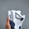 5 (1) Air Jordan 4 Retro Midnight Navy - White Grey Navy Cement Basketball Sneakers