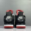 NIKE AJ Air Jordan 4 Retro “Bred” Black Red Cement Basketball Sneakers AJ4 men's shoes