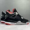 6 Air Jordan 4 Retro “Bred” Black Red Cement Basketball Sneakers AJ4 men's shoes