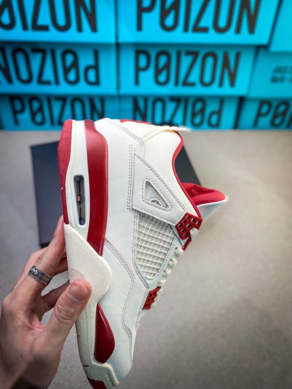 6 Air Jordan 4 Retro “Red Oreo” White & Red Sneakers - Classic Basketball & Streetwear Shoes
