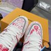 Custom Louis Vuitton LV Trainer White & Red Graffiti Low-Top Sneakers