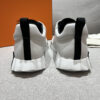 7 Hermès White Leather & Suede Low-Top Sneakers with Black H Logo Sole