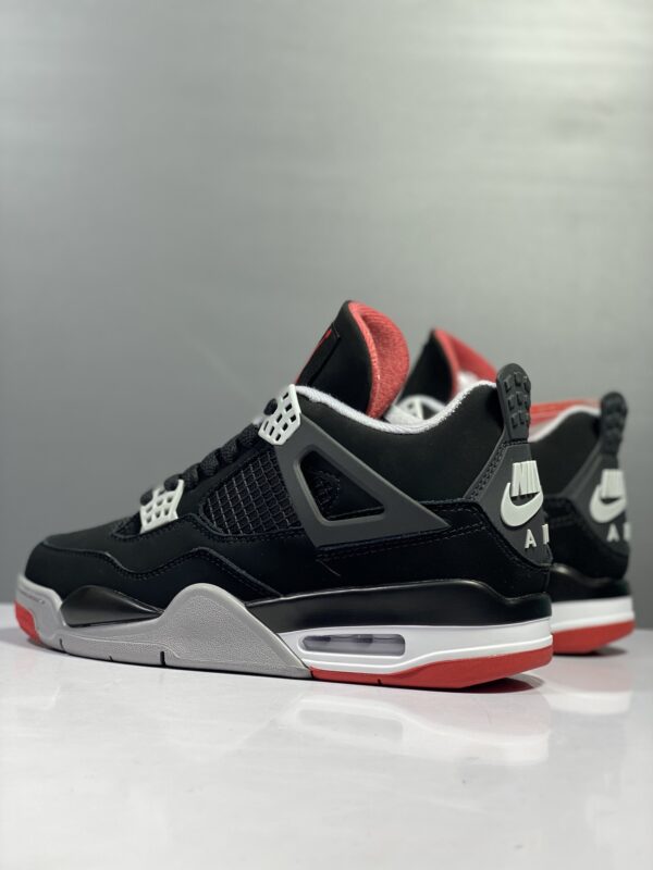 7 Air Jordan 4 Retro “Bred” Black Red Cement Basketball Sneakers AJ4 men's shoes