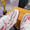 Custom Louis Vuitton LV Trainer White & Red Graffiti Low-Top Sneakers