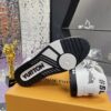 7 Custom LV Trainer White Black Hand Drawn Graffiti Print Luxury Casual Sneakers
