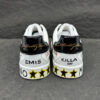 7 Dolce & Gabbana Graffiti Patch White Leather Sneakers, Italy-Made Street Style Casual Shoes