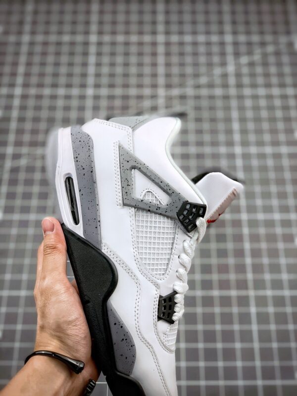 8 (1) Air Jordan 4 Retro “White Cement” Black Grey Basketball & Streetwear Sneakers