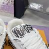 8 Custom LV Trainer White Black Hand Drawn Graffiti Print Luxury Casual Sneakers