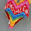 Valentino Rainbow Chevron Logo Print V-Neck One-Piece Swimsuit