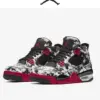 O1CN017RY9dF1pCu6fbSenY_!!910265325 Air Jordan 4 Retro “Tattoo” Black White Red Graphic Basketball Sneakers