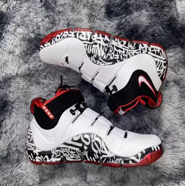 O1CN01O1cySM1y42sSTwJ4u_!!1671426524.jpg_q50.jpg_ Nike Zoom LeBron 4 “Graffiti” White Black Red Basketball Sneakers