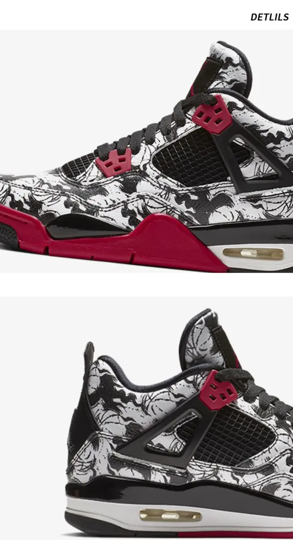 O1CN01l8vS6h1pCu6fFTxHo_!!910265325 Air Jordan 4 Retro “Tattoo” Black White Red Graphic Basketball Sneakers