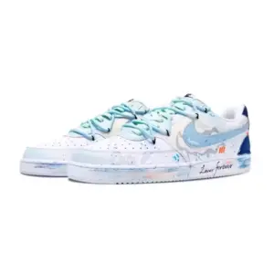 O1CN01tR3jb11sYNakg5HI1_!!2218932905778.png_q50.jpg_ Custom Pastel Pink & Blue Air Force 1 - Hand-Painted Watercolor Graffiti Sneakers