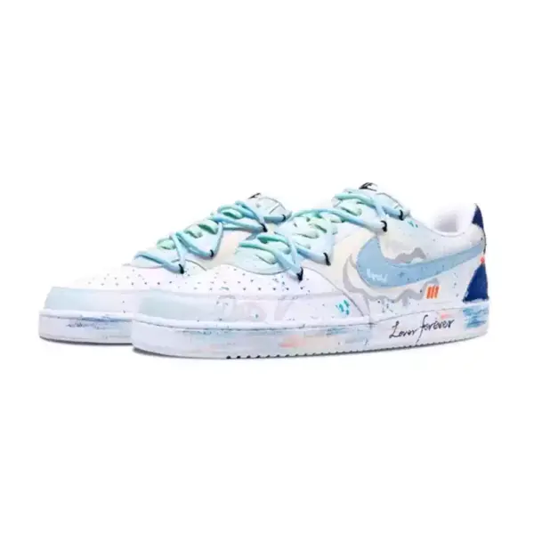 O1CN01tR3jb11sYNakg5HI1_!!2218932905778.png_q50.jpg_ Custom Pastel Pink & Blue Air Force 1 - Hand-Painted Watercolor Graffiti Sneakers