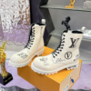 ScreenShot_2026-06-02_020758_238 Louis Vuitton White Logo Print Combat Boots - Luxury Streetwear Ankle Boots