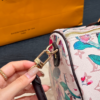 Vuitton LV Speedy 30 Pink Floral Monogram Canvas Top Handle Bag with Strap