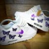 il_1140xN.5484612679_2htr Custom Nike Air Max 90 White Sneakers with Hand-Painted Purple Butterflies
