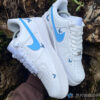 il_1140xN.5499607434_8zix Custom Nike Air Force 1 White Sneakers with Blue Swoosh & Hand-Painted Blue Butterflies